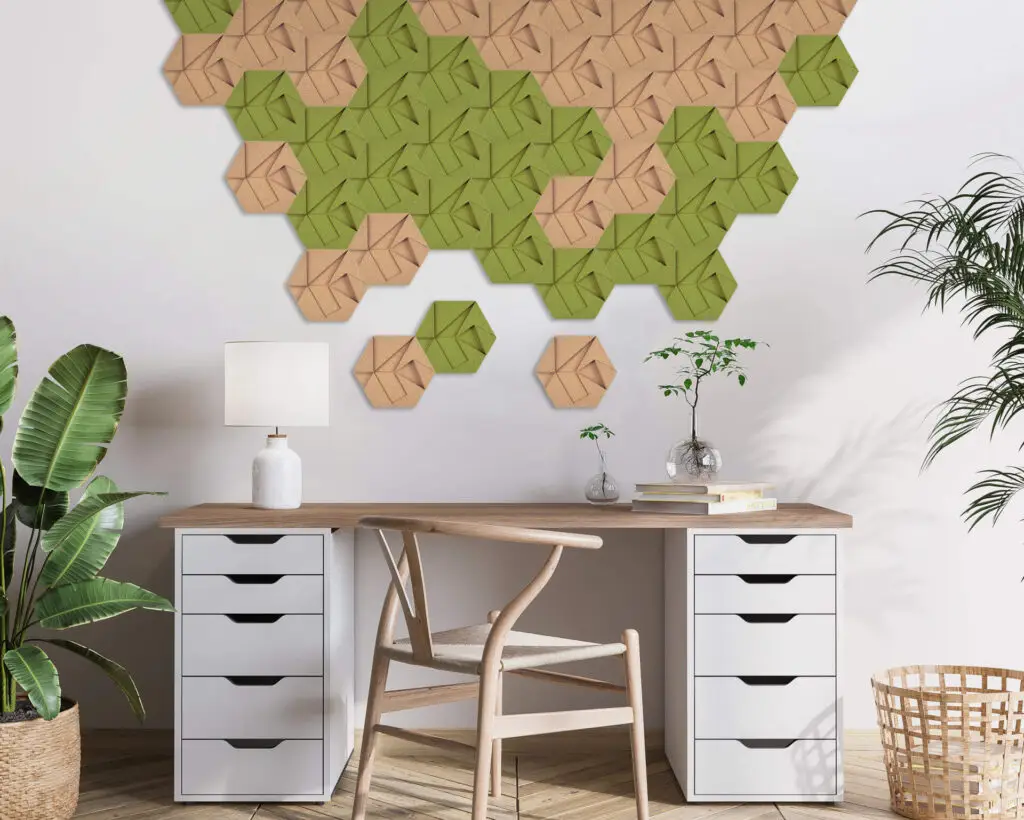 Hexagonal Wandgestaltung Muratto Kork